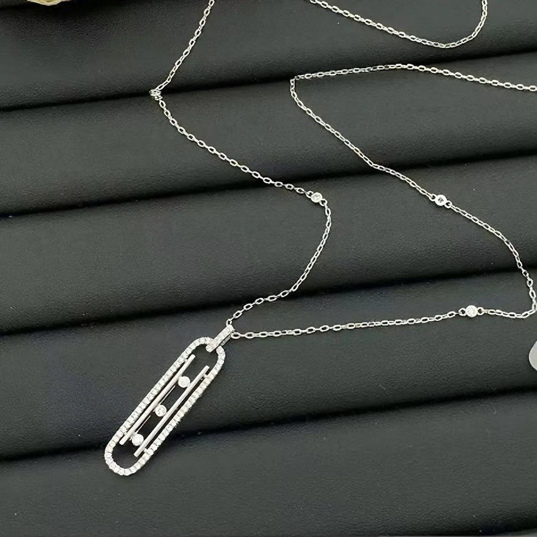 

Бутик-длинное женское модное ювелирное ожерелье из стерлингового серебра 925 пробы, роскошный подарок на годовщину и вечеринку.