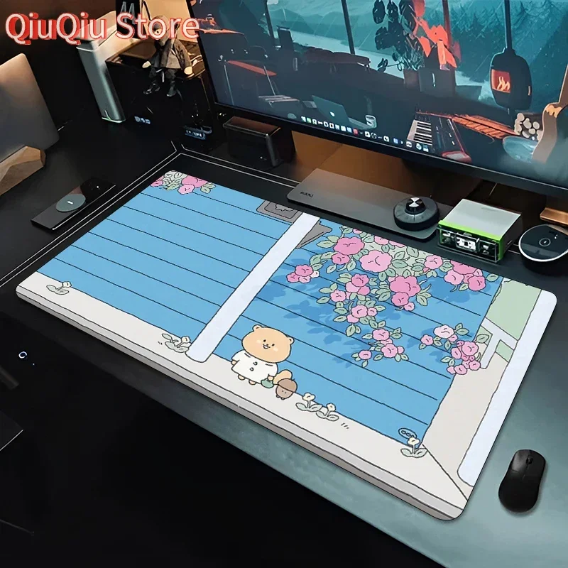 

Gaming Mouse Pad baby bear Office Carpet Mouse Mats Gamer Rug Desk Accessories Computer Table Pads PC HD Anime cartoon Mousepad
