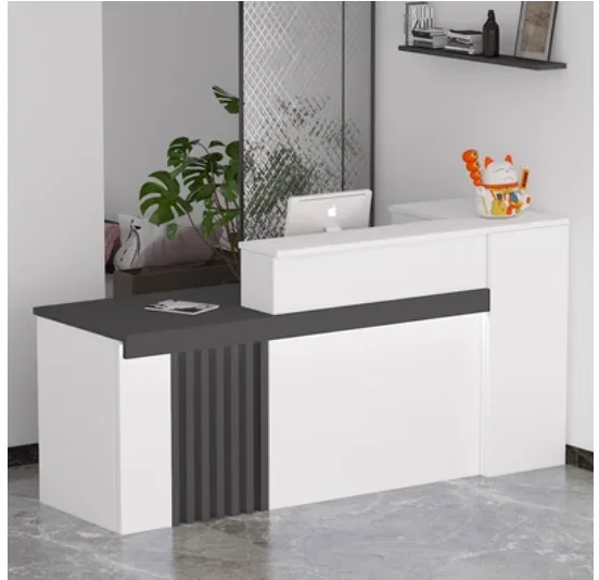 Reception desk Simple modern shop small beauty salon clothing shop milk tea shop bar Table cashier counter