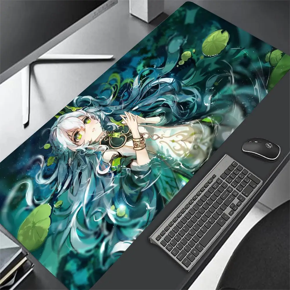 Anime Genshin Impact Nahida Mousepad Mouse Mat Desk Mat With Pad Gaming Accessories Prime Gaming XXL Keyboard Pad Stitch Padding