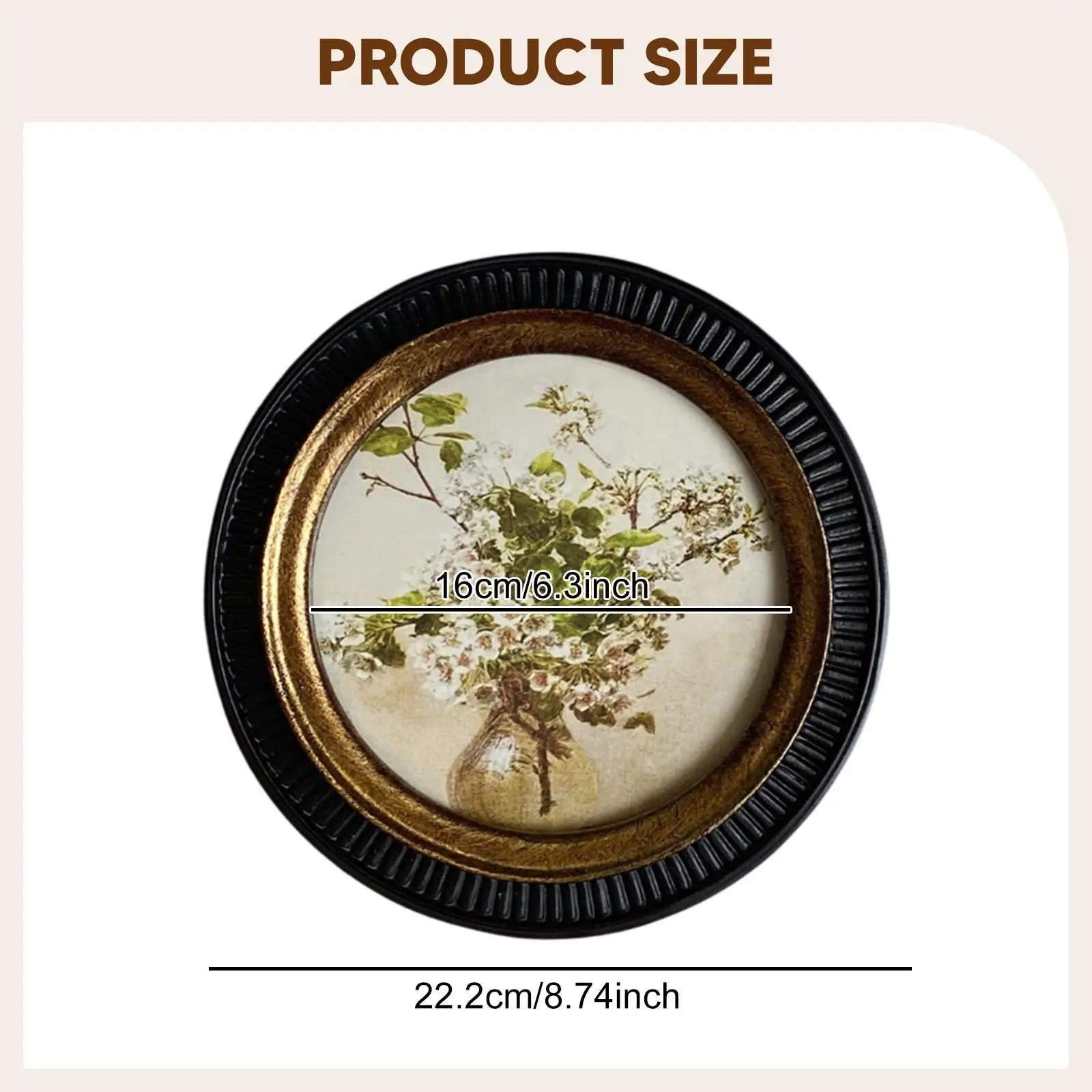 

Стильный ретро-декор для стен: круглая фоторамка из смолы, декоративный держатель для фотографий на годовщину и в подарок