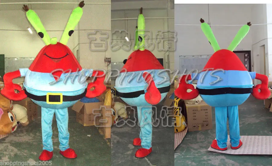 Nieuwe Volwassen Halloween Kerstkrab Mascotte Fancy Cartoon Mascotte Kostuum Pluche Fancy Dress Mascotte Kostuum