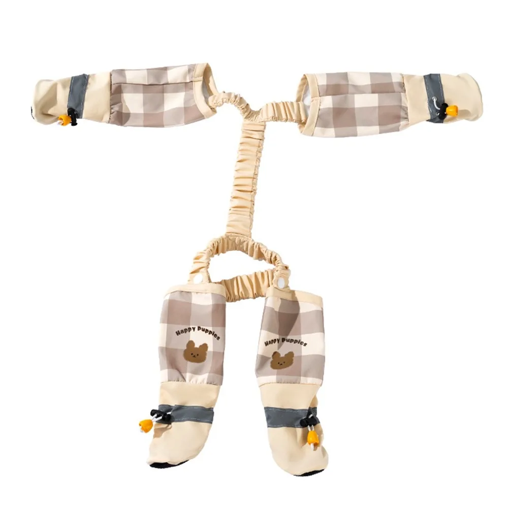 

Full Leg Protection Reflective Stripe Pet Pants Adjustable Waterproof Dog Jumpsuit Shoes Anti-Slip Dustproof