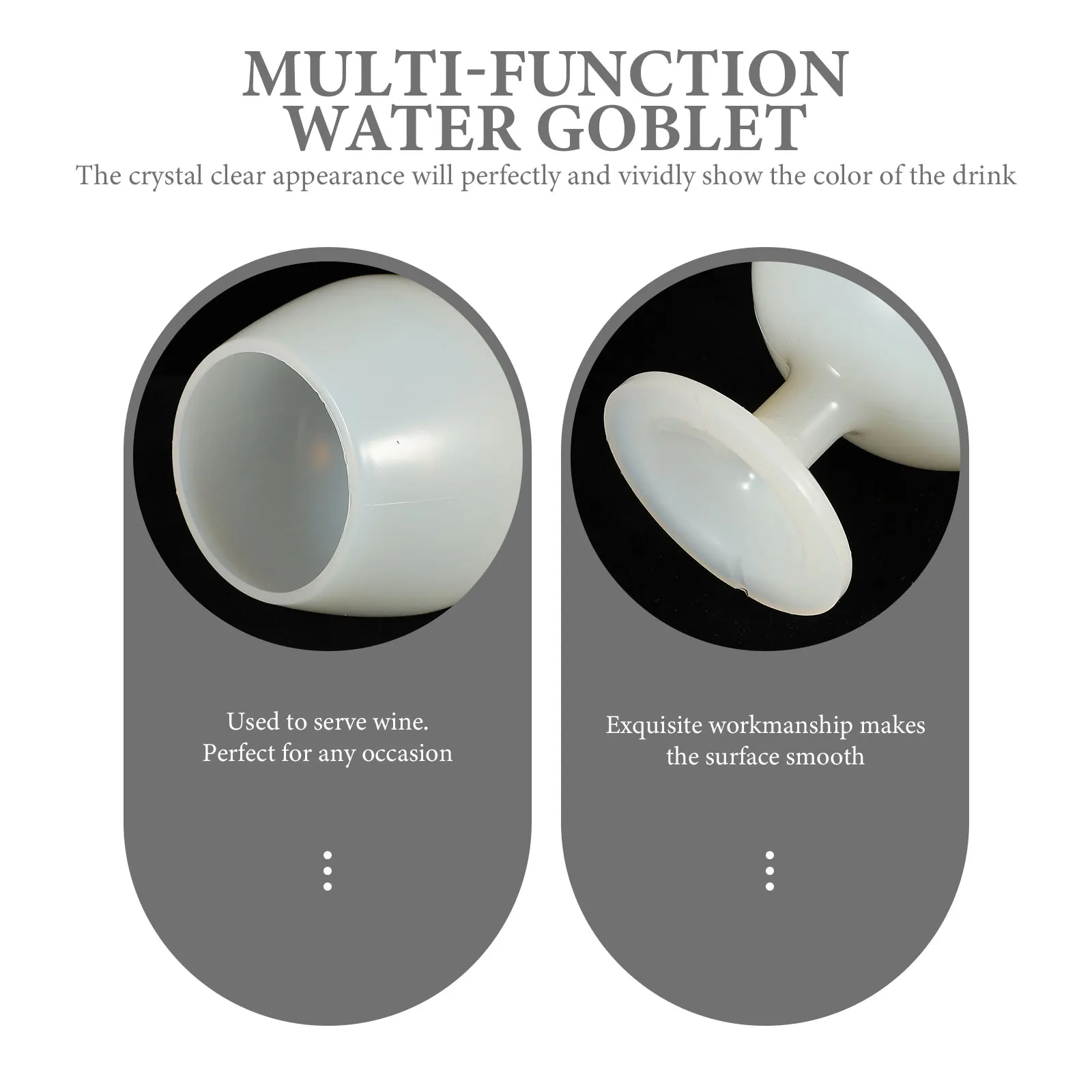 

2pcs Silicone Goblet Unbreakable Red Wine Glass Outdoor Home Use Insulated Drink Cup Party Household Gathering Water