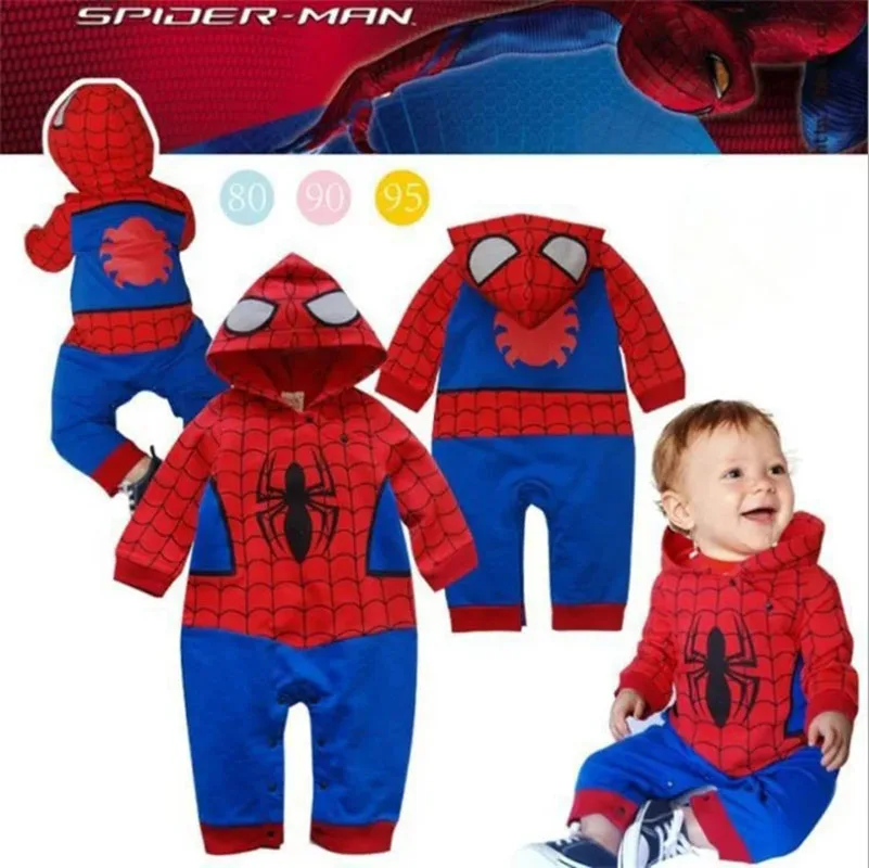 Pelele de Spiderman para bebé, niño y niña, mono de manga larga de Anime, disfraz de Cosplay para Halloween y Navidad