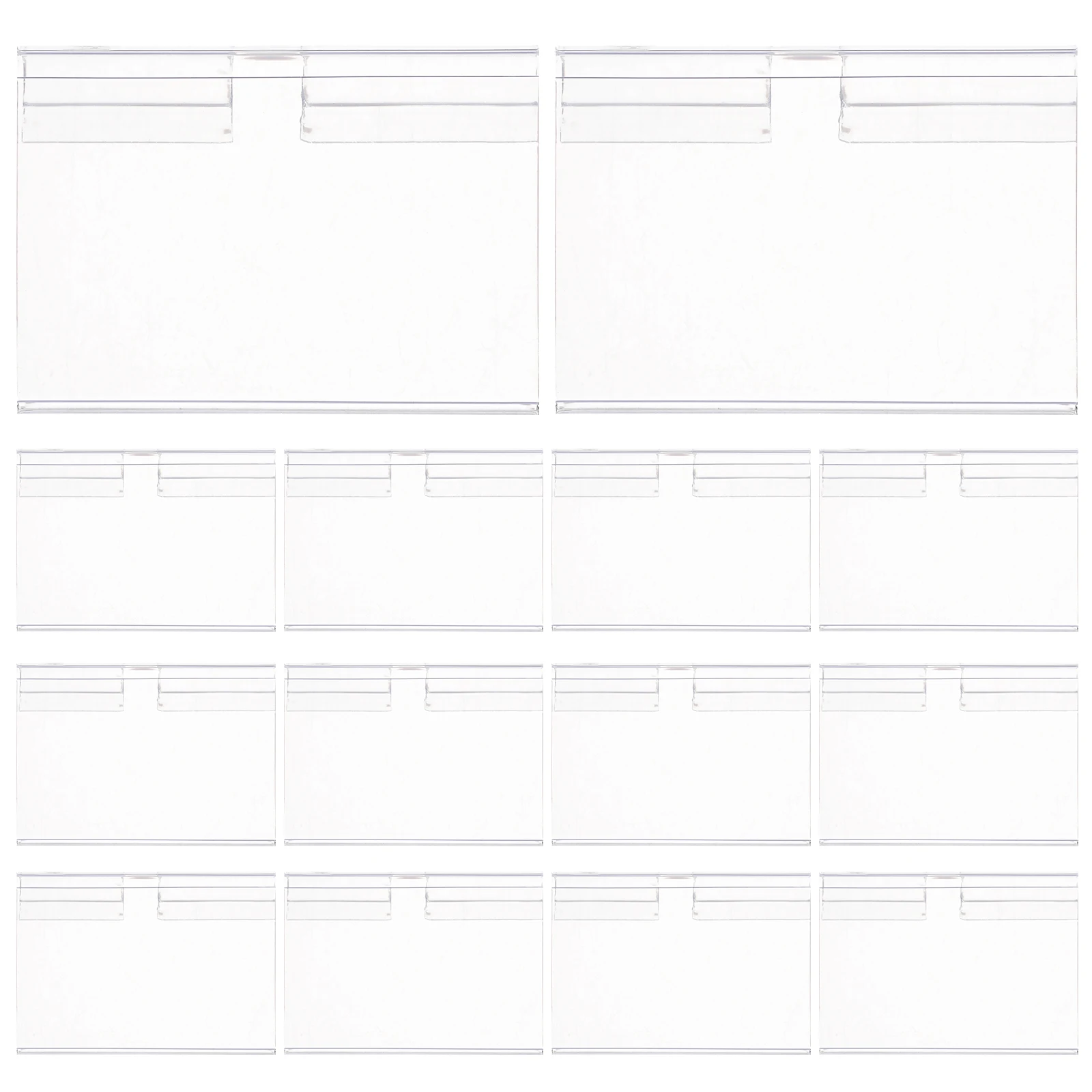 

60 Pcs Price Tag Label Clip Portable Supermarket Shelf Rack Plastic Holders Retail Display Stand Pricing Organizer