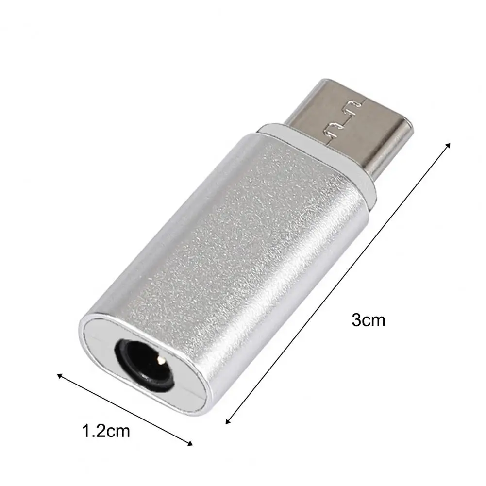 Convenient Compact Easy to Use Mini Type C to 3.5mm Headphone Jack Audio Stereo Converter Converter Stable Performance