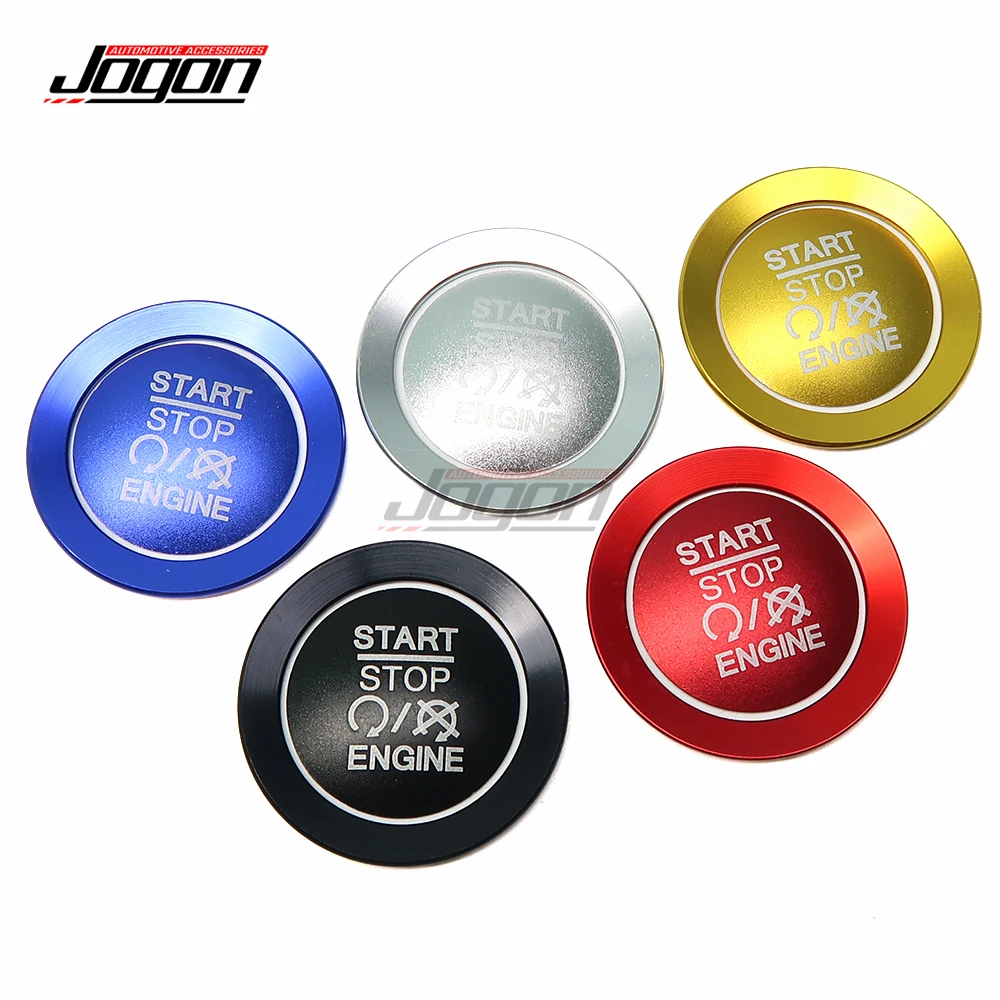 For Jeep Commander Wrangler Grand Cherokee 2010-2021 Car Interior Engine Start Stop Button Ring Covers Switch Accessories