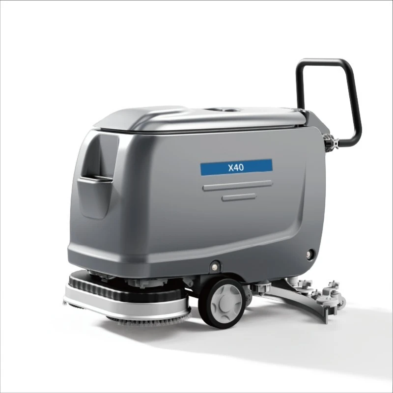 Commercial Walk Behind Floor Scrubber Automatic Sweeping Mopping And Vacuuming Machine For Factory Warehouse