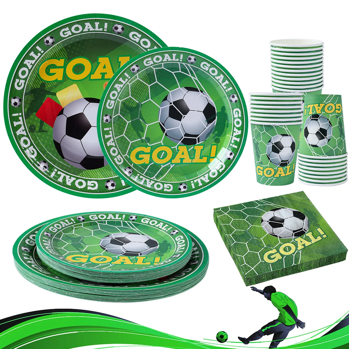 Football Theme Party Decoration for Boys Birthday Football Tableware Football Birthday Party Baby Shower Decor Soccer Supplies