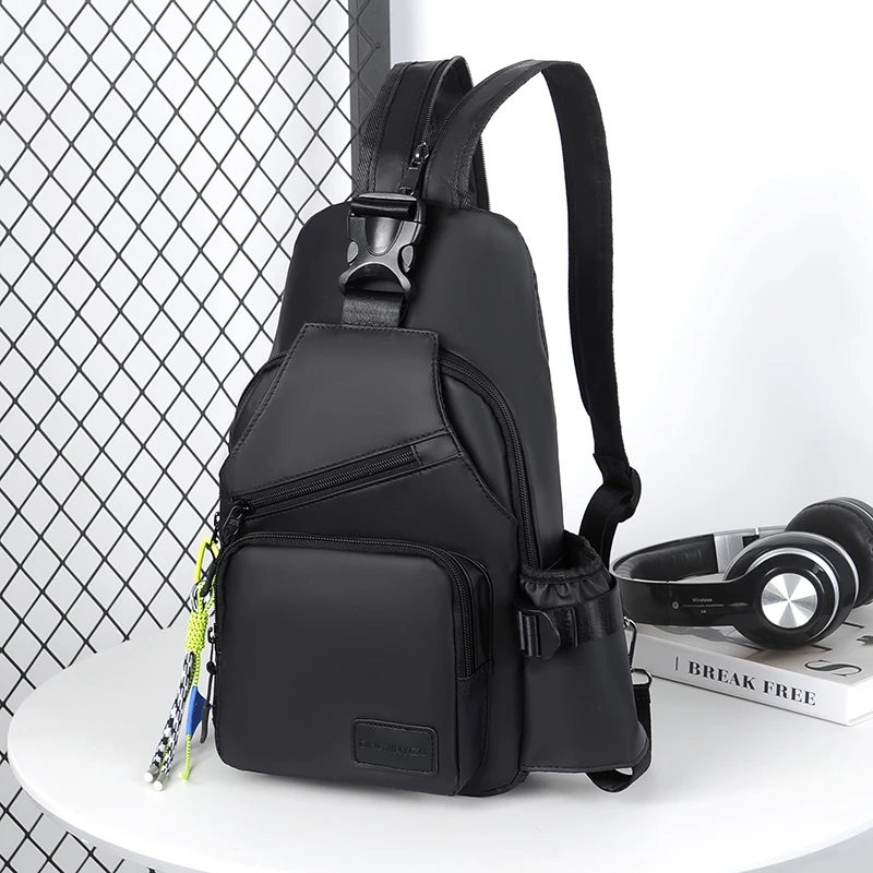 

Minimalist Men's Multi-Function Backpack Large Capacity Durable 900D Coated Fabric Men's Commuter Backpack & Casual Chest Bag