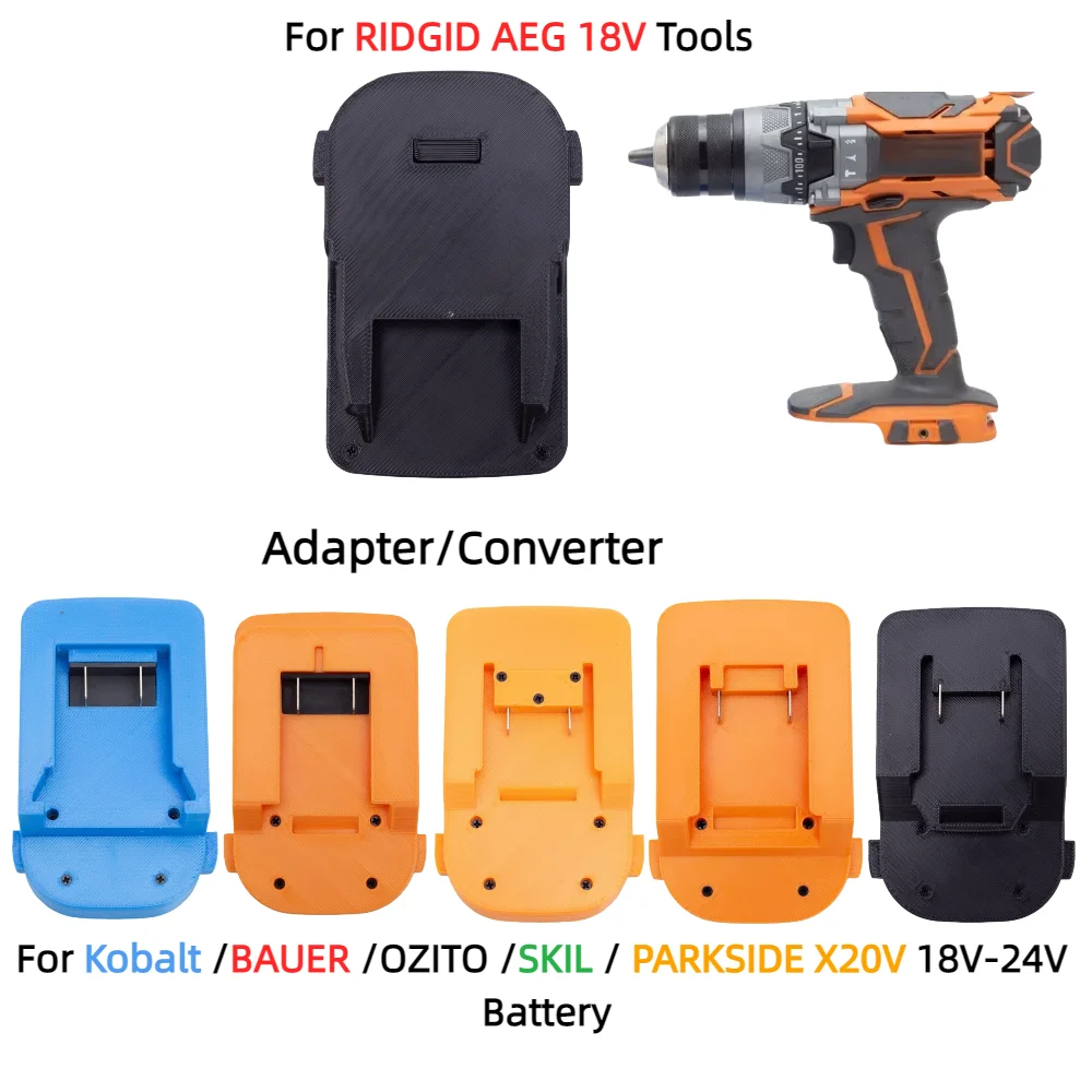 

Адаптер/преобразователь для Kobalt/BAUER/OZITO/SKIL/ PARKSIDE X20V 18V-24V литий-ионный аккумулятор для RIDGID AEG 18V аксессуар для электроинструментов