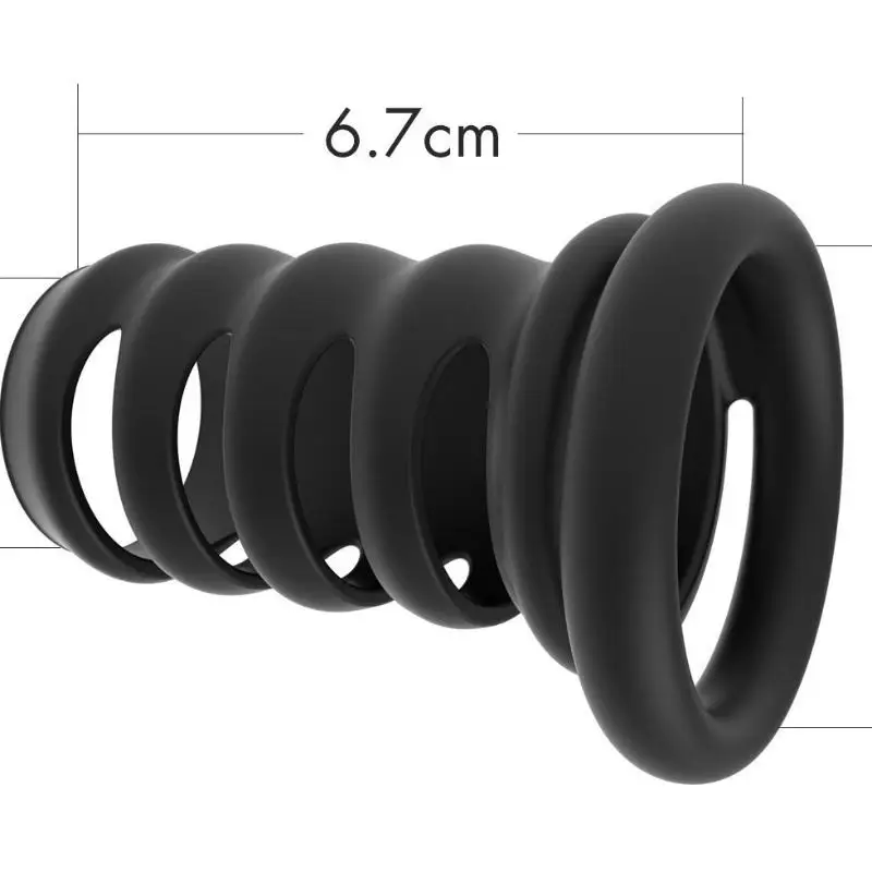portableSoft Elastic Silicone Penis Ring Reusable Body Safe Hypoallergenic Adult Sex Toy for Men Couple Bedroom Play view 5