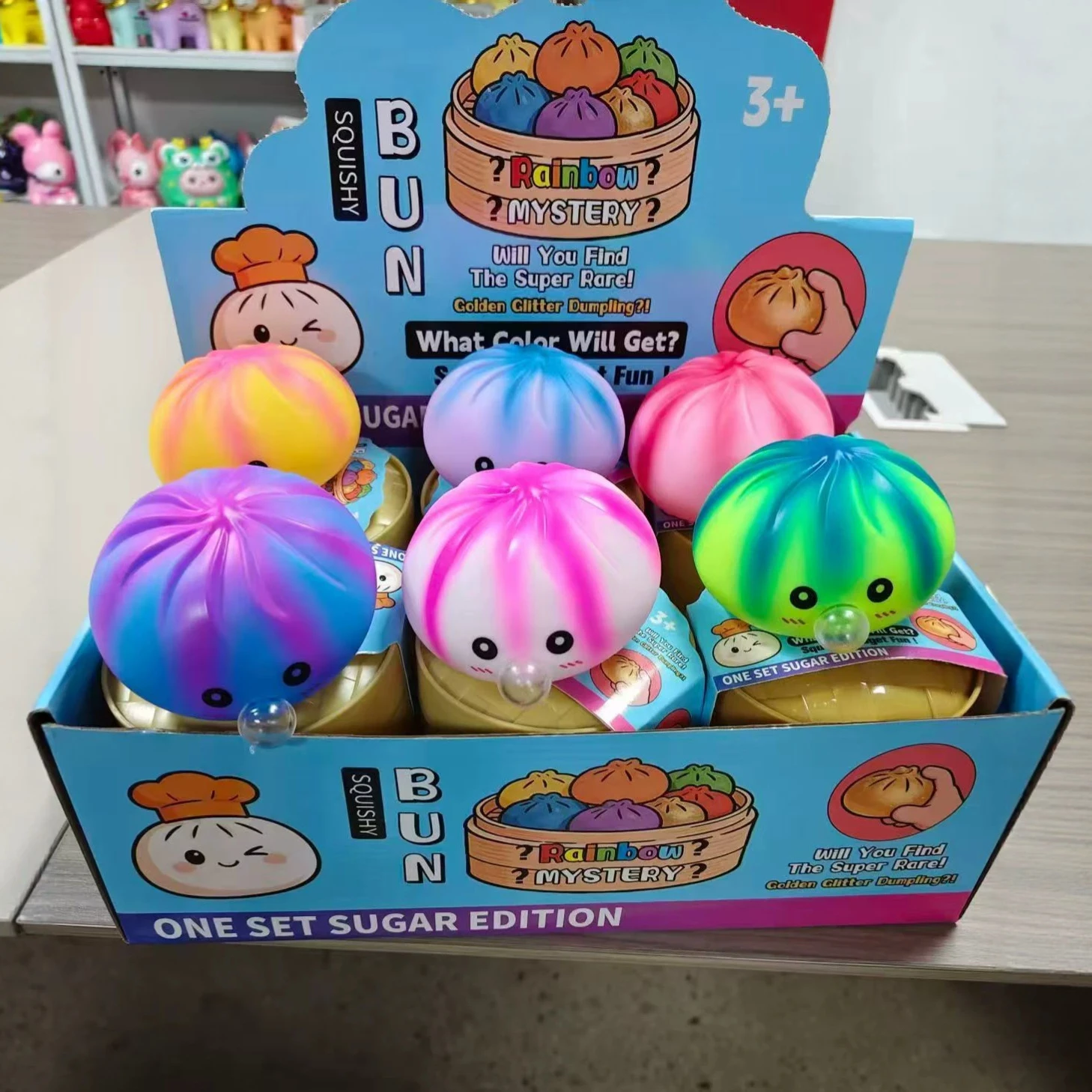 Simulation Squishy Baozi Soft Bubble Spitting Bun Birthday Gift Colorful Dumping Toy Squishy Gifts