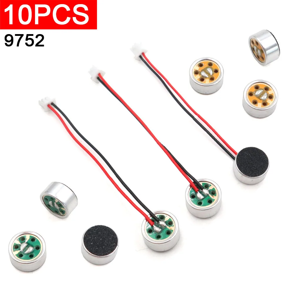 10pcs 9752 MIC 52DB Condenser Electret Microphone Pickup Loudspeaker Sensitivity SMD DIP 9750 Built-In Condenser