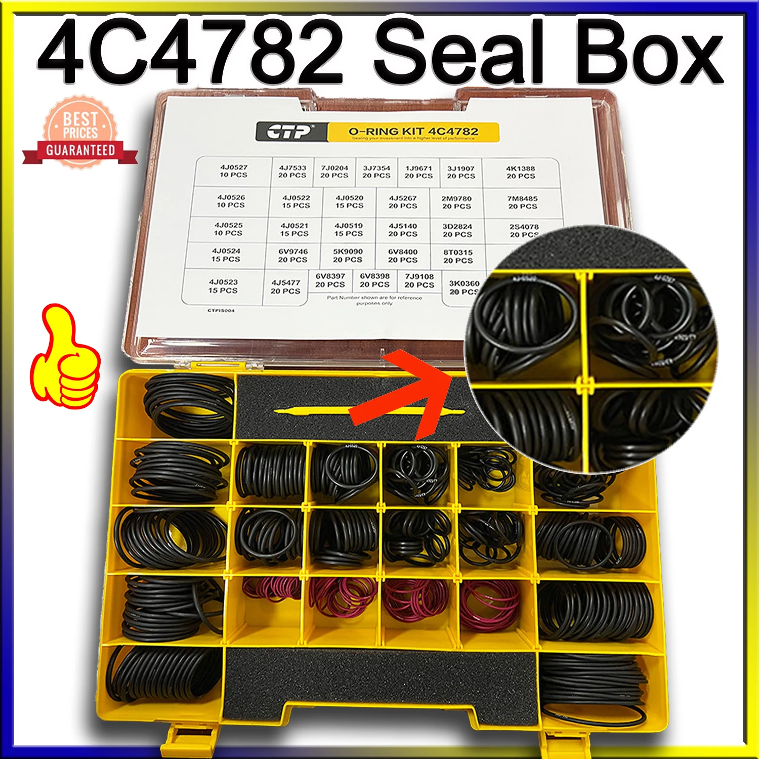 

O-ring 4C-4782 4C4782 Seal Hydraulic Nitrile 90 For Caterpillar Excavator 2701528 O Ring Kit High Quality Repair Rubber Gaske