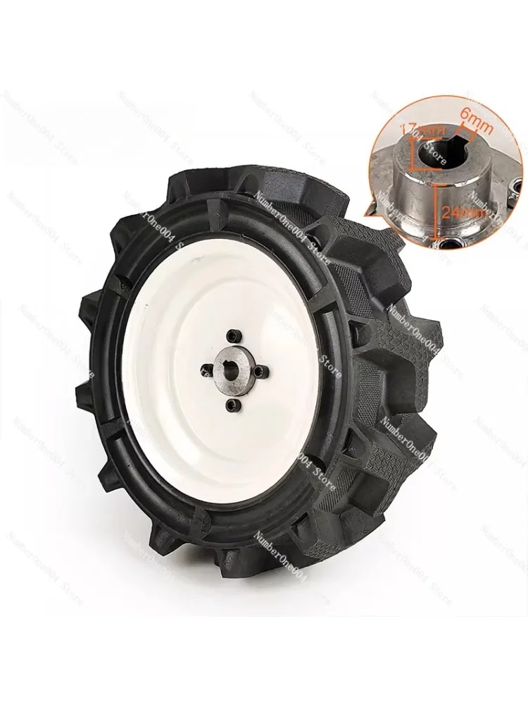 14 inch massieve band tubeless 14x5.00-9 landbouwband stalen naaf 17mm gat voor elektrische grasmaaier - afbeelding 2