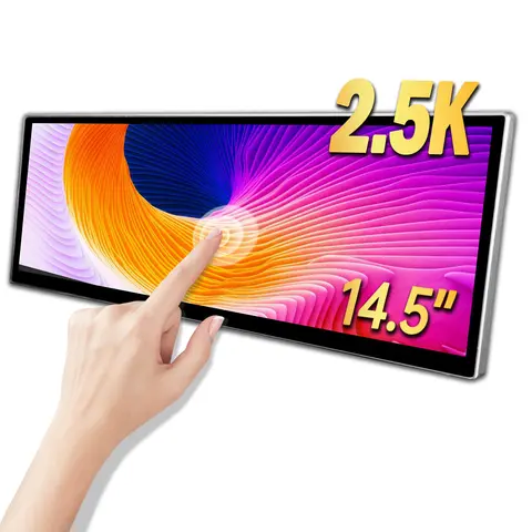 14.5" 32:9 Ultra-Wide IPS Touch Screen 2560x720 Metal Housing AIDA64 PC DIY Industrial Monitor