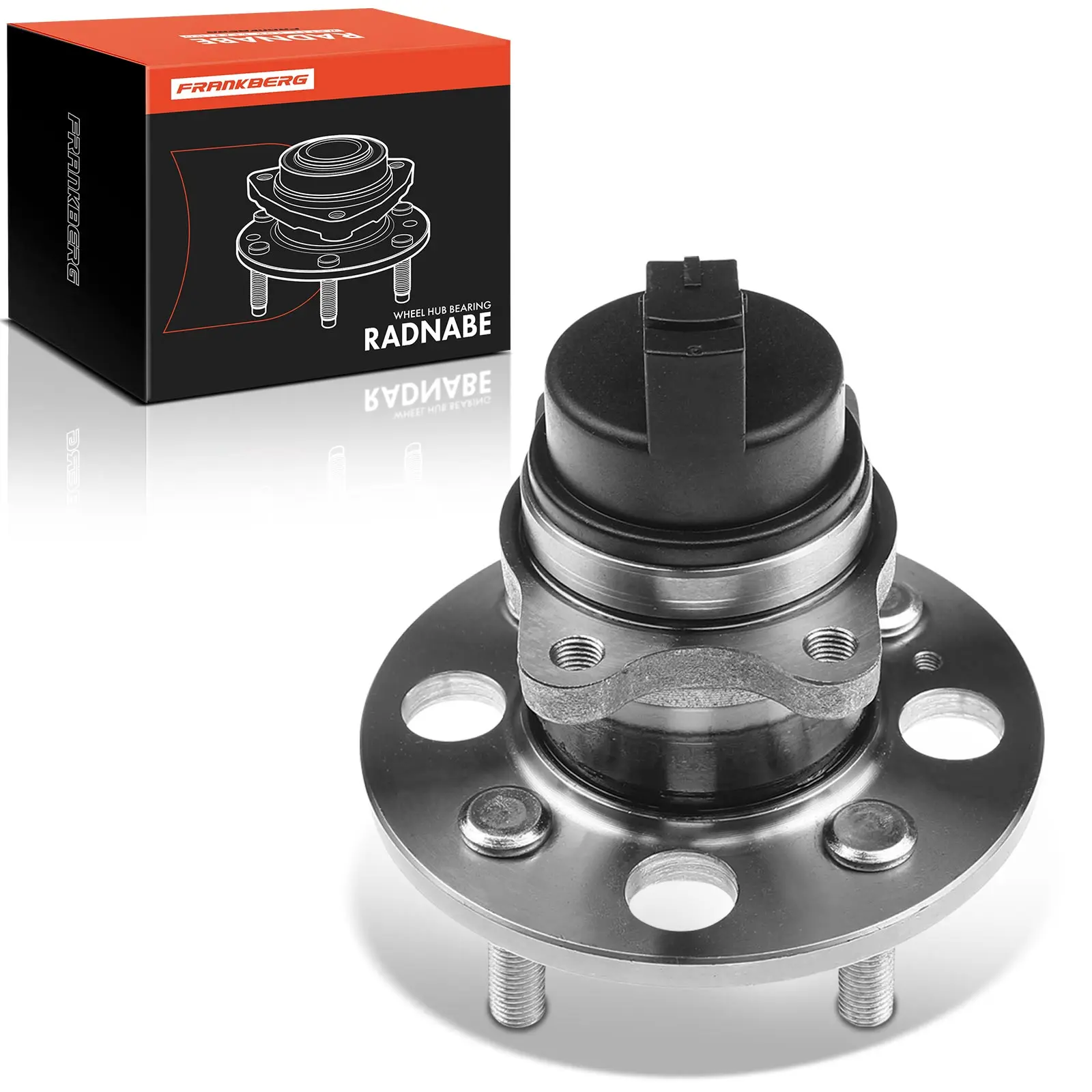 Frankberg 1x Wielnaaf wiellagerset achteras beide zijden voor Hyundai Accent III notchback Getz i10 i20 KIA VKBA6809 527501 G100