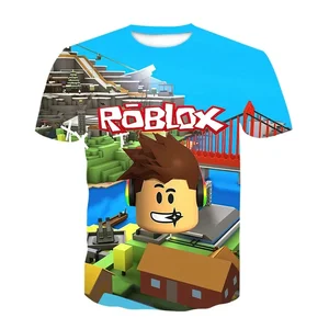Camiseta esportiva infantil Roblox impressão 3D, blusa de manga curta, roupas casuais de rua Harajuku, jogo infantil, 2023 10 principais vendas acessorio roblox - №2