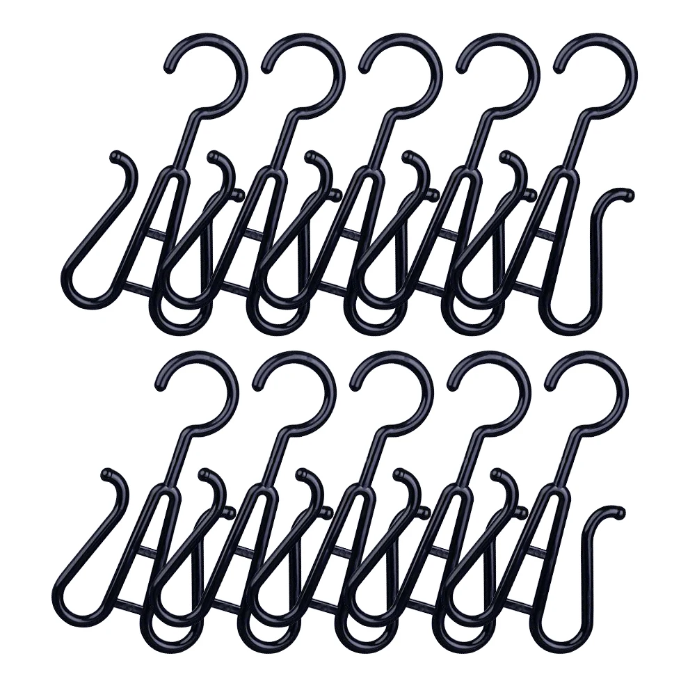 

10pcs Hook Storage Rack Double Layer Shoe Hanger Drying Organizing Slippers Plastic Shoe Organizer Rack Lightweight Smooth