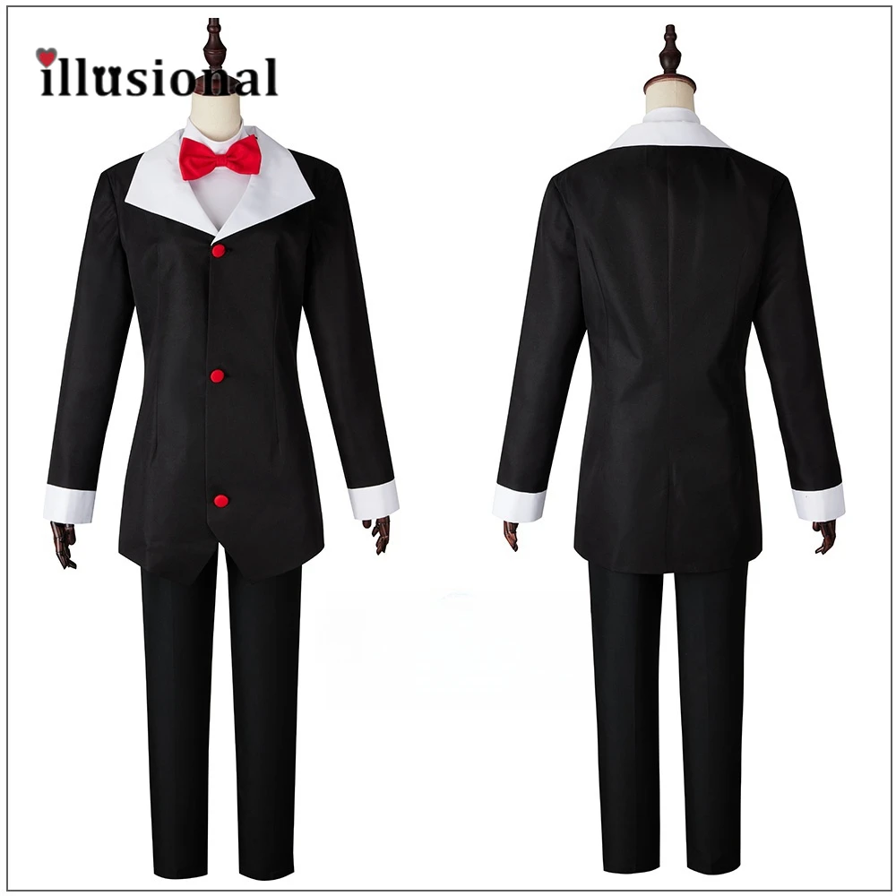 

illusional Anime Hazbin COS Hotel Husk Cosplay Costume Husk Unifrom Set Halloween Costume Top Pants Coat