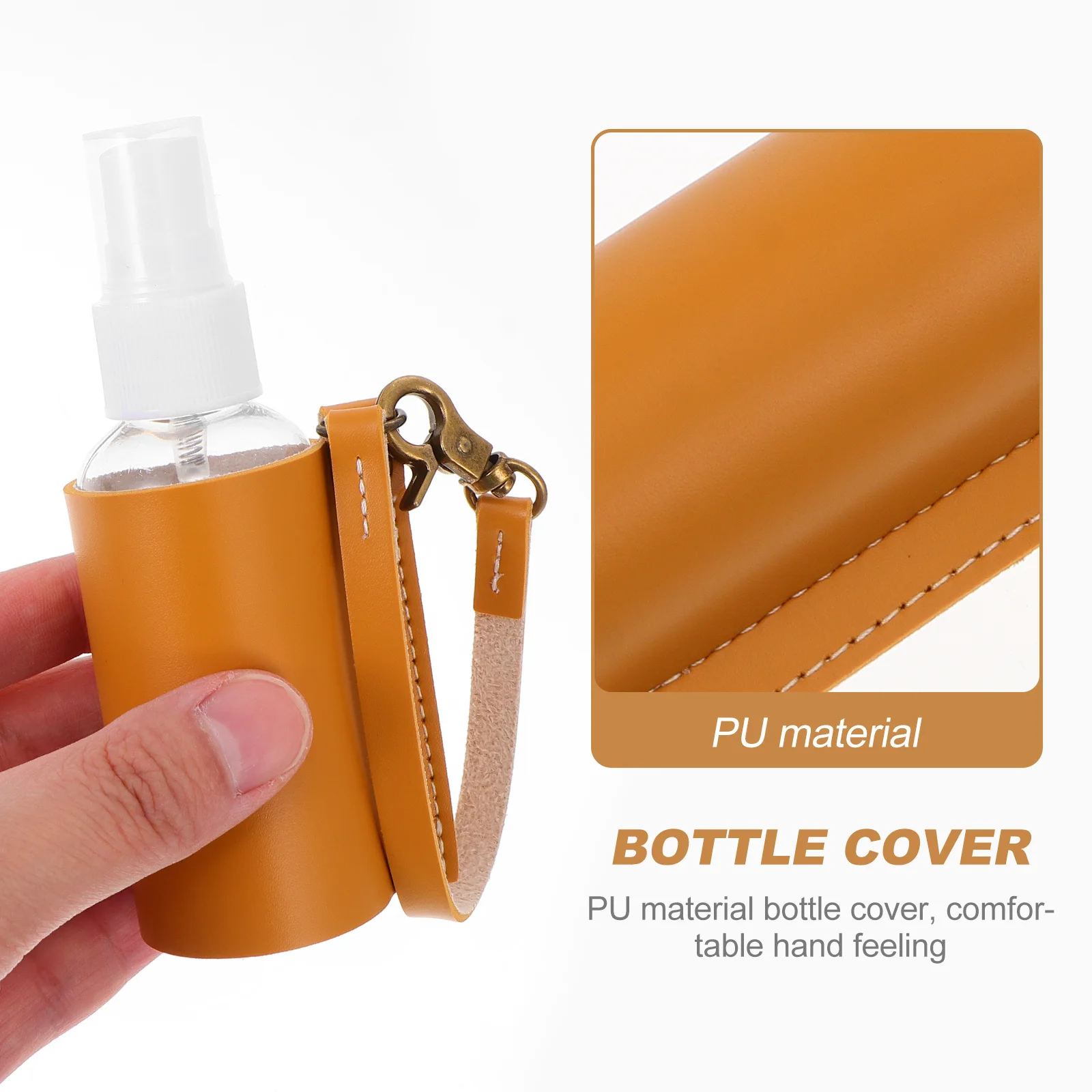 Bottiglie da viaggio da 3 pezzi con coperchio in PU Contenitori portachiavi riutilizzabili a tenuta stagna per profumo Shampoo Lavaggio del corpo Mano all'aperto