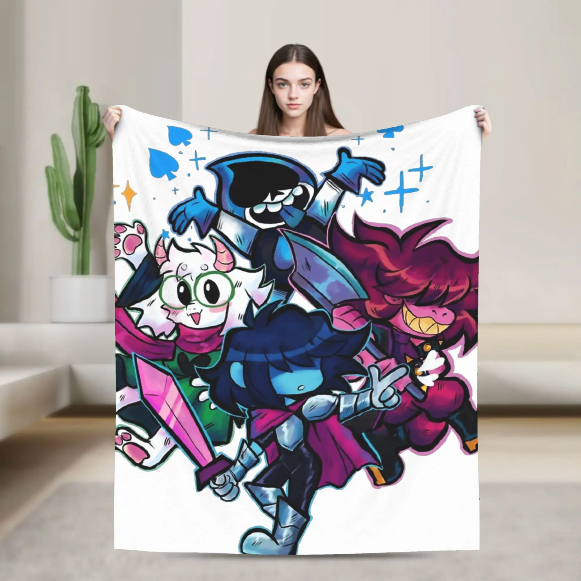 Deltarune Super Warm Blanket Game Child Plush Throw Blanket Novelty Bedroom Flannel Bedspread Sofa Bed Cover