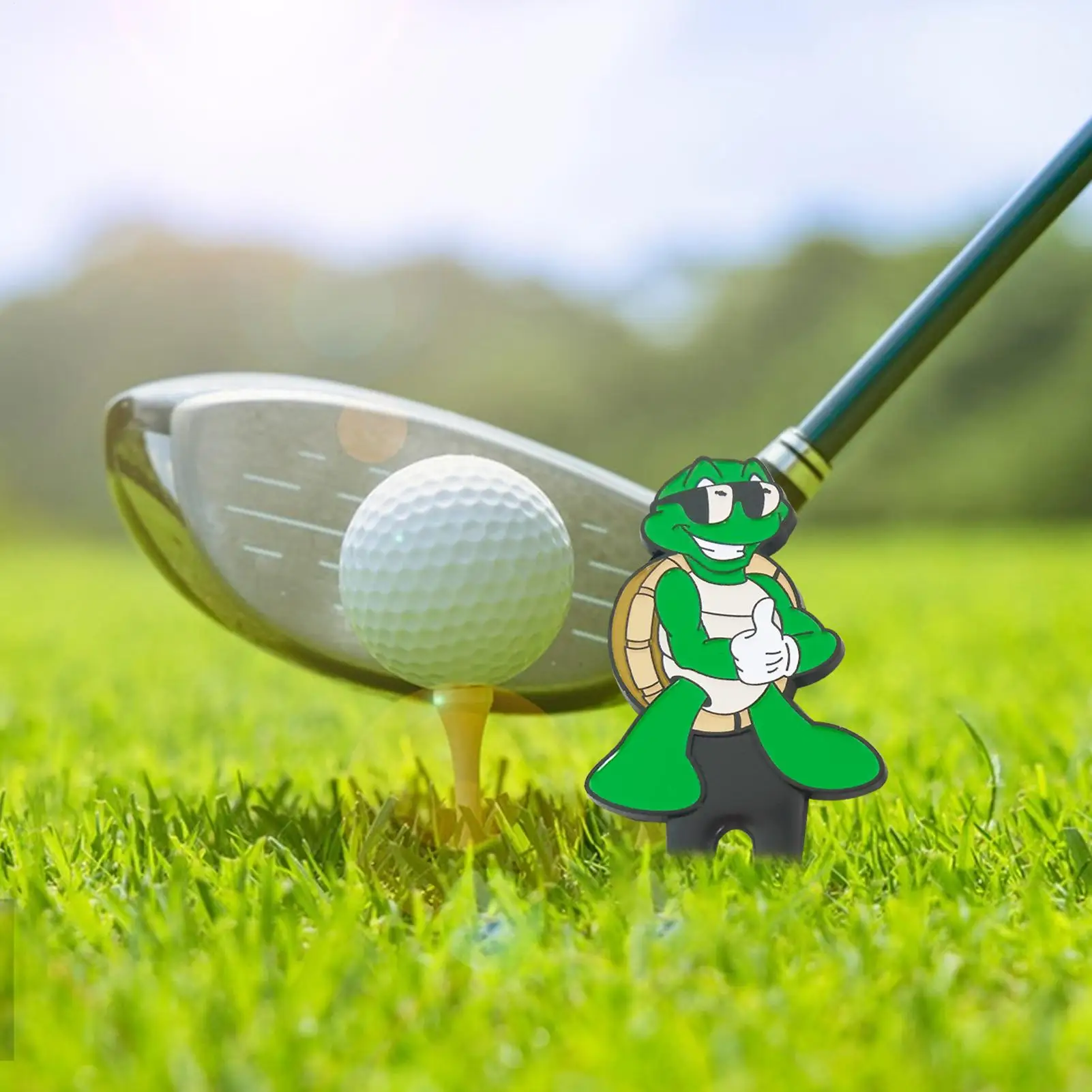 Golf Divot Tool Tortoise Shape Metal Portable Fork Golfing Supplies Divot Fixer for Men Women Turf Collector Court Grass Lawn