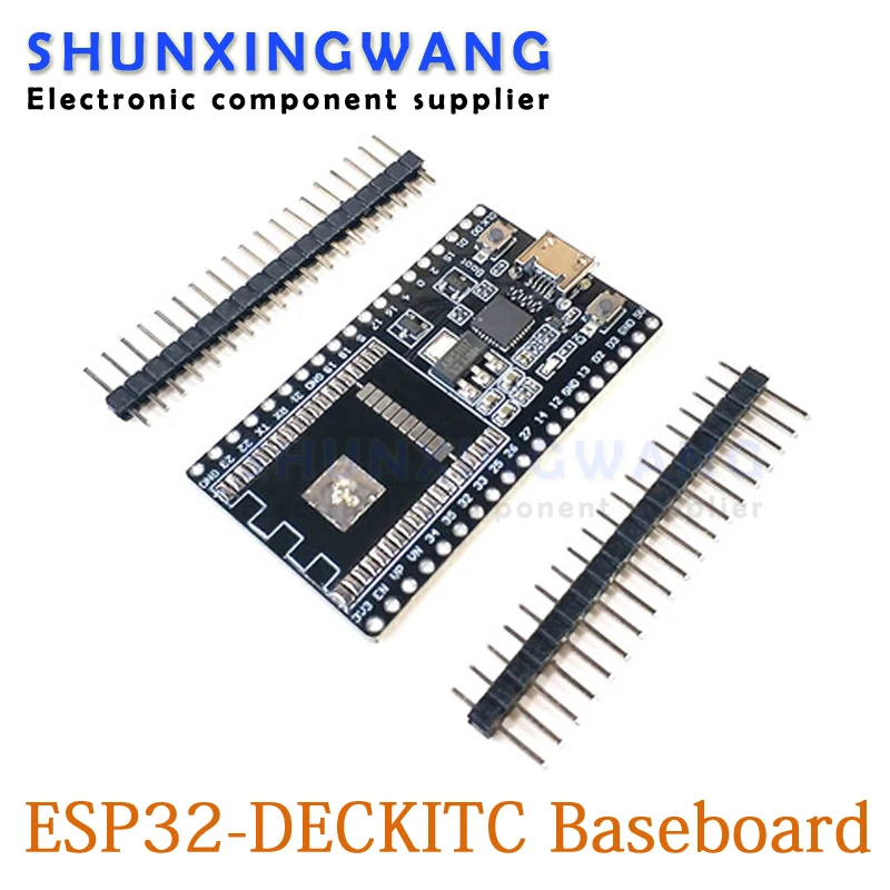 The ESP32 DevKitC development board can be equipped with a WROOM-32D/32U WROVER module