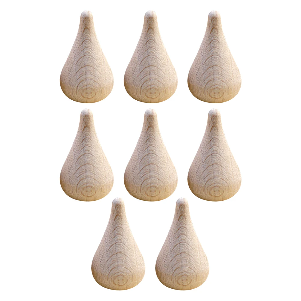 

8 Pcs Wooden Water Drop Decor Unfinished Beech DIY Painting Model Graffiti Ornaments Educational Toys Miniature Crafts Sewing