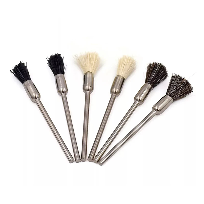 

Набор кистей для полировки ювелирных изделий 4,8x9,5 мм — проволочные щетки из натуральной шерсти животных и латунной стали с оправкой для чистки и отделки