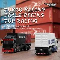 Turbo Racing 1:76 C50 C50-T C50-C RC Car Semi-truck P81 10CH Mini car Full Proportional Remote Control Toys For Kids And Adults