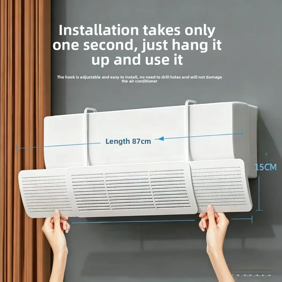 Air Conditioner Deflector Ac Wind Shield Anti Direct Blow Adjustable Guide Telescopic Universal Tool Free Installation