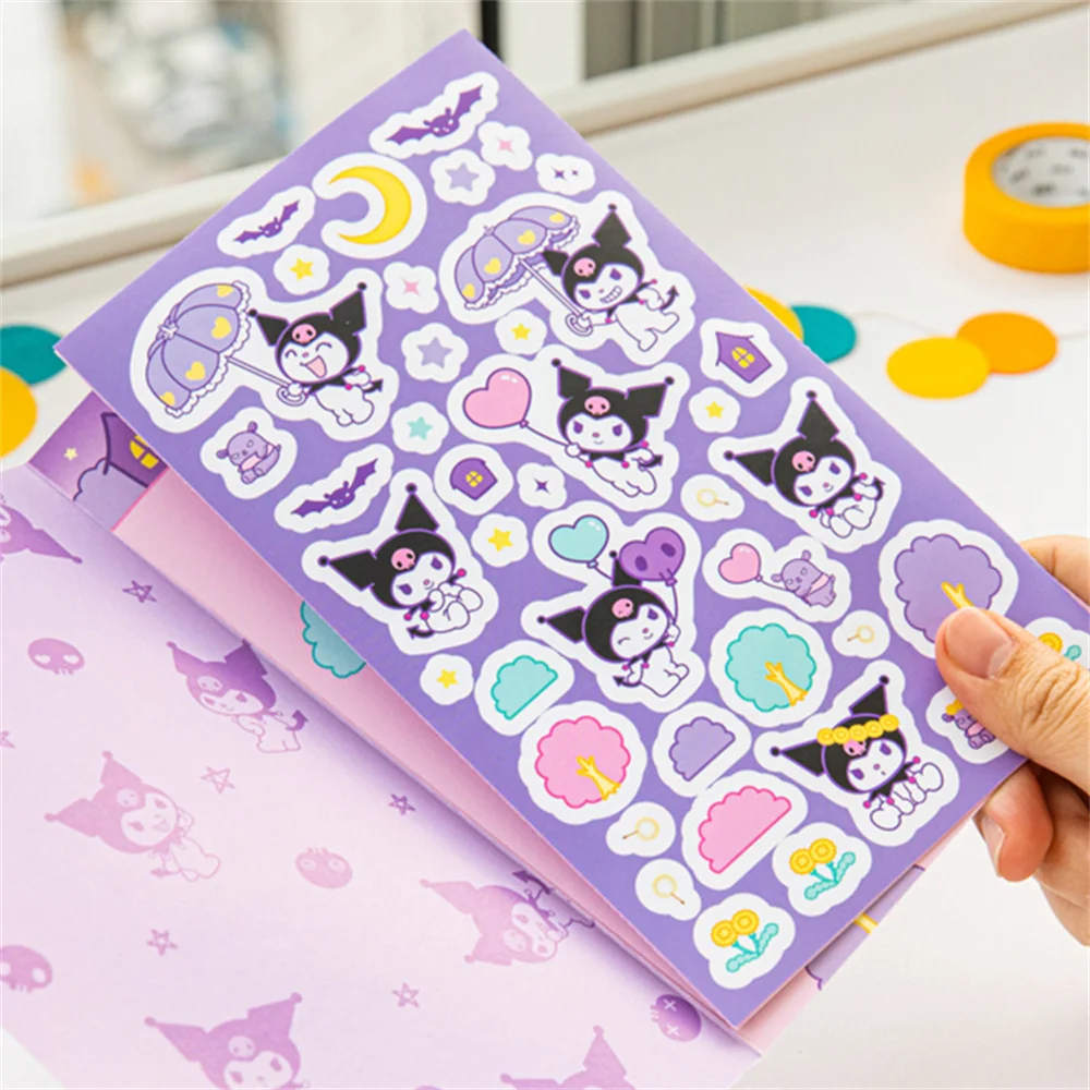 Kawaii Sanrio Sticker DIY Hand Account Diary Decorative Hello Kitty Kuromi Funny Cartoon Christmas Birthday Gifts Kids Toys