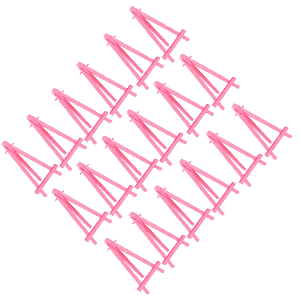 

30pcs Mini Plastic Easel For Photo Painting Display Triangle Frame Tabletop Easel Holder Student Artist Supplies Pink