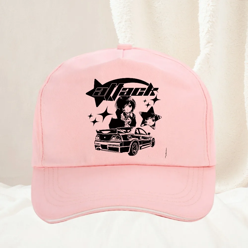 

Y2K Anime Funny Harajuku Baseball Cap Women Japanese Streetwear Adjustable Sports Hat Girl Summer Cotton Dad Hat Unisex