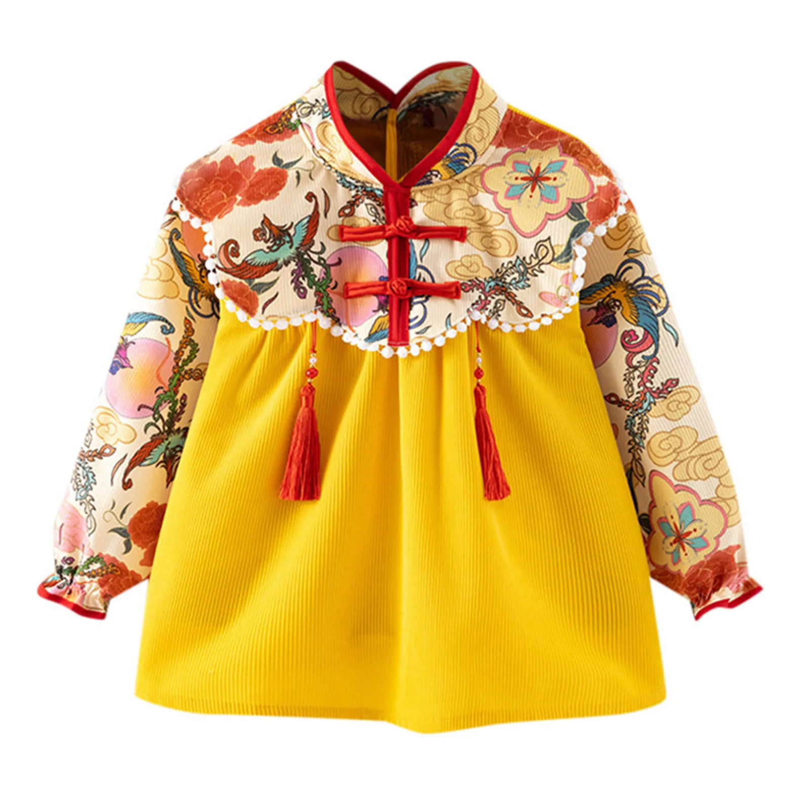 Casual Dresses Hotsale Kids Chinese New Year Dress Lace Dress