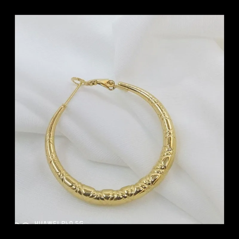 الفولاذ المقاوم للصدأ الأقراط المجوفة الجديدة الأقراط العصرية خفيفة للغاية متعددة الاستخدامات #5