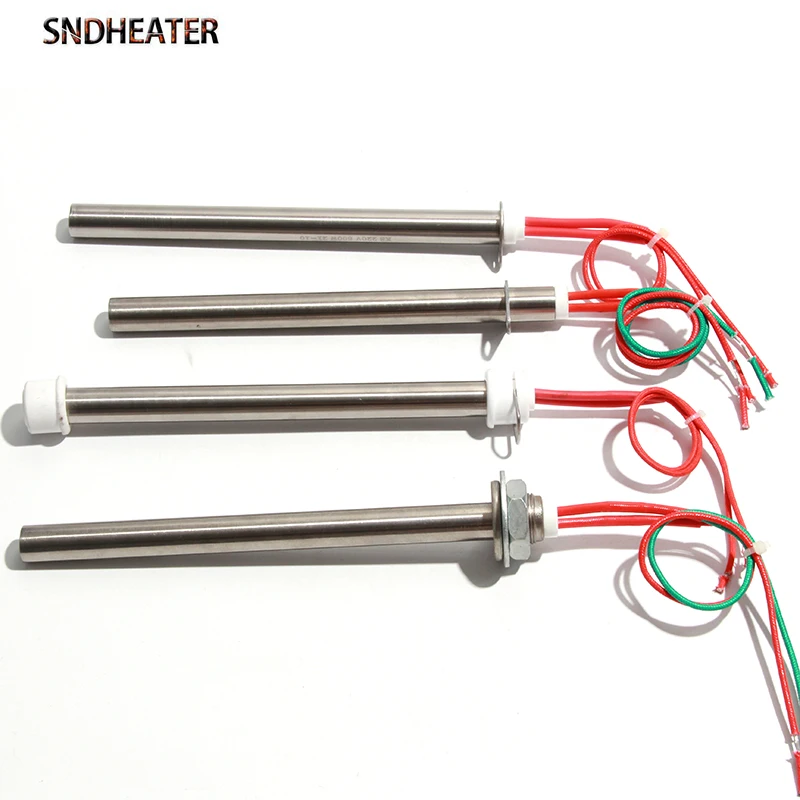 

SNDHEATER 1pc 316 Stainless Steel Heating Tube Dry-burning Air Heater Rod 16*380/400/420/450mm 220V 950-1200W for Barbecue Stove