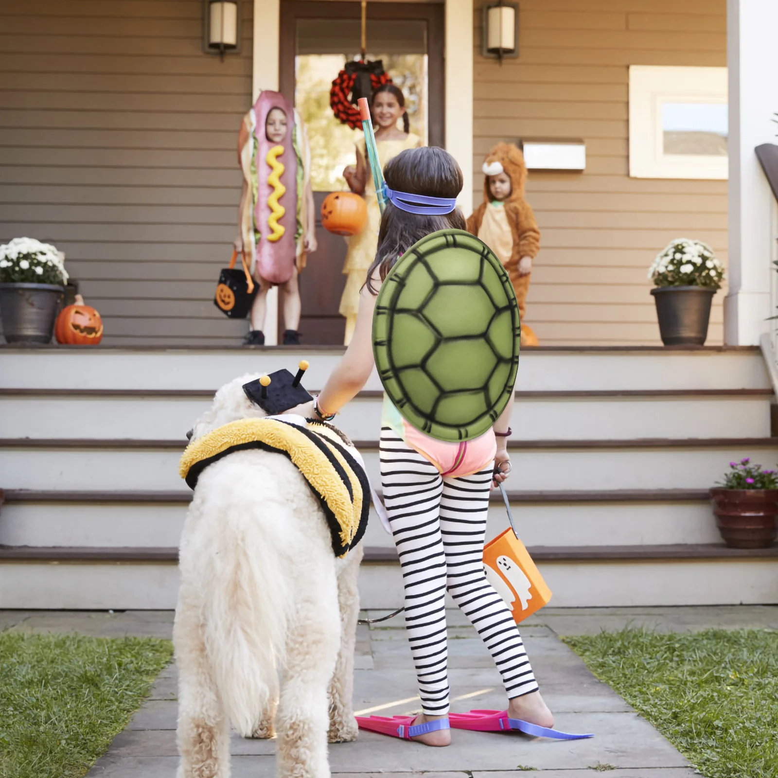 

Turtle Shell Prop Eco Friendly Material Comfortable Wear Free Size Adjustable Elastic Band for Cosplay Party Festival Role Play