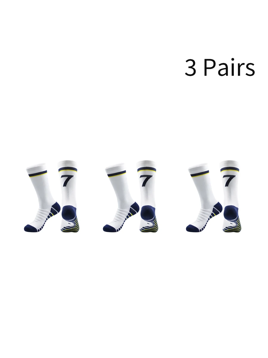 

3 Pair Professional Basketball Socks Thickened Towel Bottom Elite Socks Outdoor Running Men's Sweat Absorbing Sports Socks