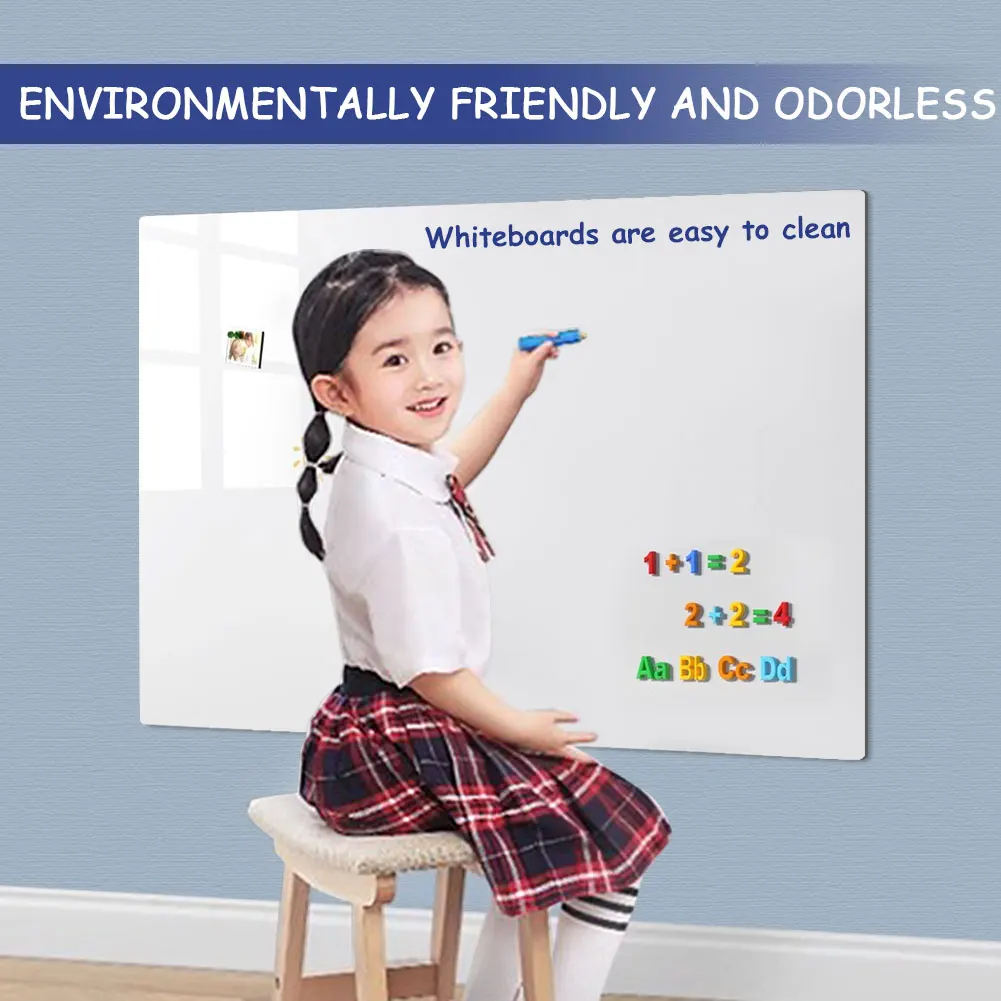 Magnetic White Board Sticker Include Marker Magnet Eraser Magnetic Whiteboard Contact Paper Removable Whiteboard Stick on Wall