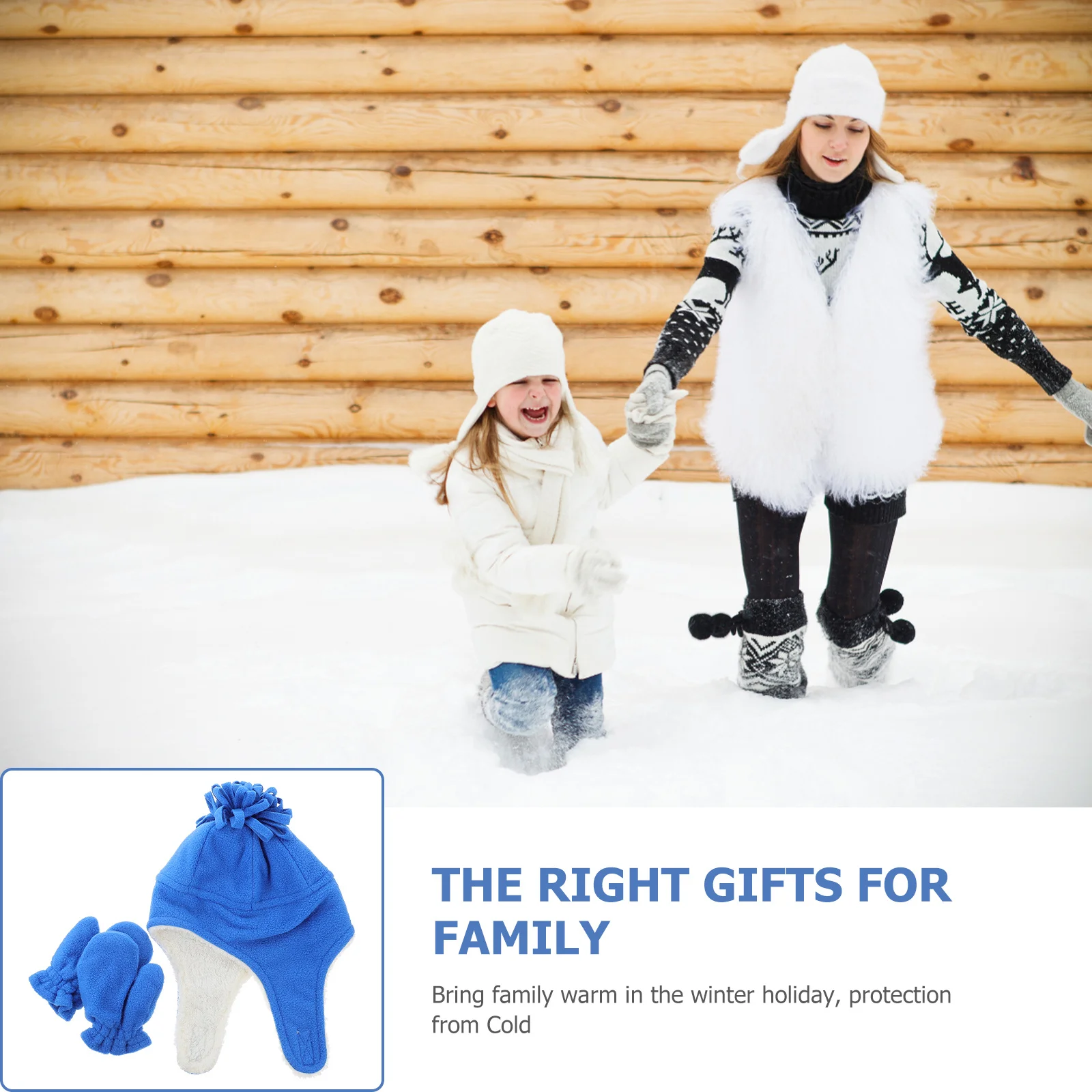 1 مجموعة الوليد الطفل الصياد إيرفلاب قبعة وقفازات دافئة مجموعة قبعات الشتاء الرضع مهرجان الشتاء هدية المشي في الهواء الطلق التصوير الفوتوغرافي