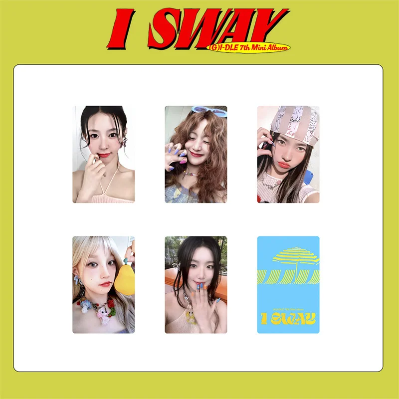 KPOP 5pcs/set (G) I-DLE 7th Mini Album “I SWAY” LOMO Card Song Yuqi Minnie GIDLE Fan Collection Card Postcard Photo Card