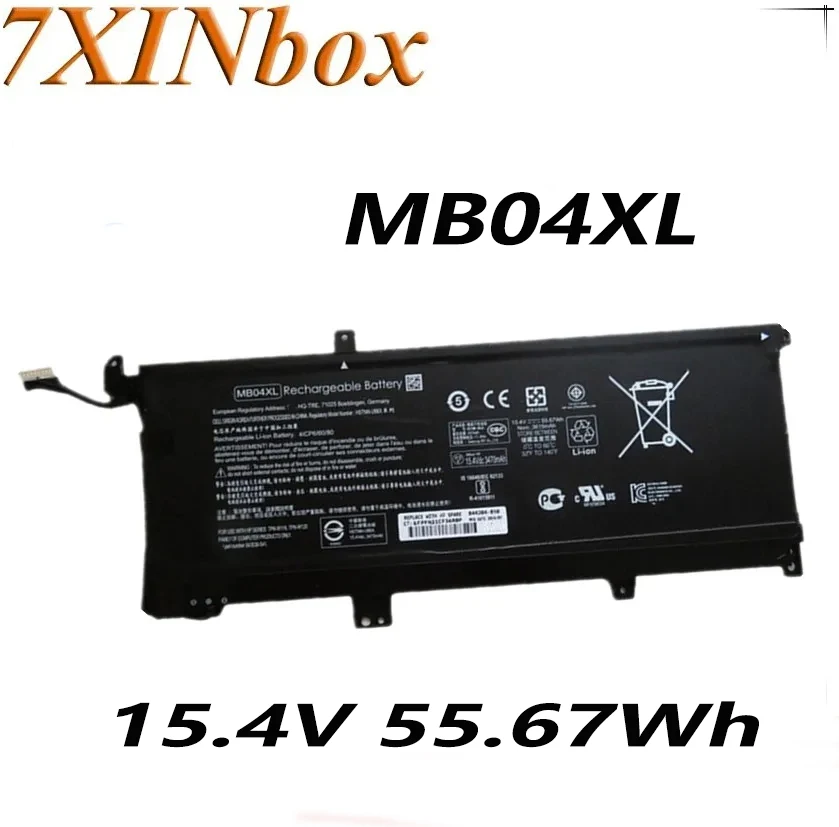 7XINbox 15.4V 55.67Wh MB04XL Original Laptop Battery For HP HQ-TRE TPN-W119 TPN-W120 843538-541