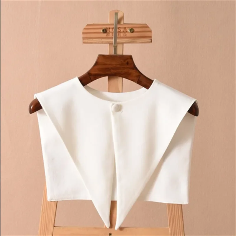 

Женская верхняя одежда, шаль с острым воротником, декоративный универсальный темно-синий воротник, шарф с искусственным воротником, ажурная шаль, элегантные накидки