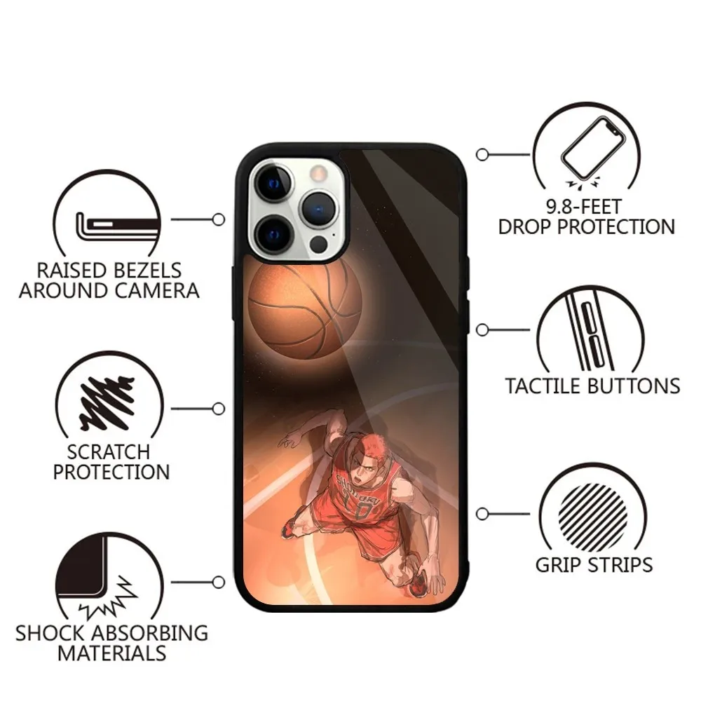 Anime S-Slam D-Dunk Phone Case Strong Magnetic For IPhone 15,14,13,Pro,Max,Plus,11,12,Mini For Magsafe Wireless Charging