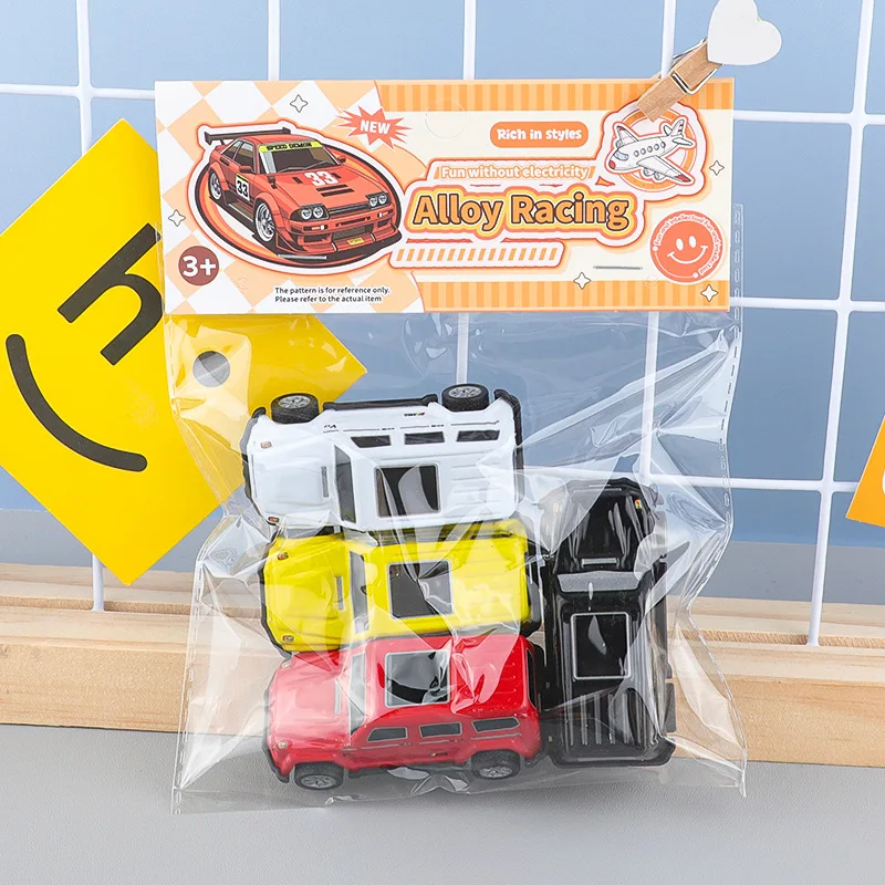 Children Toy Car Pull Back Car Tin Off-Road Car Set Simulation Off-Road Metal Diecast Car Model Birthday Party Gift For Boys