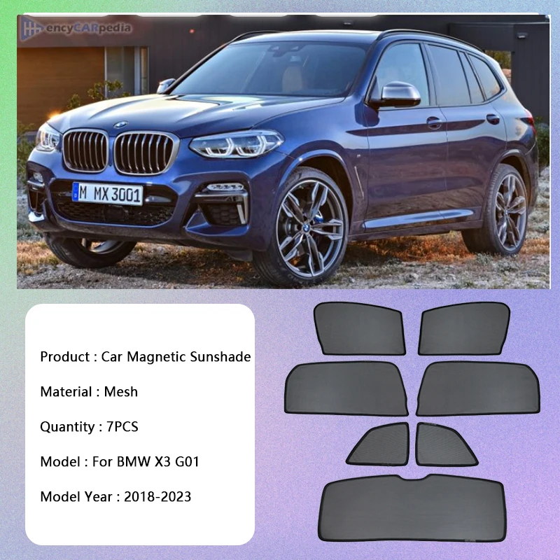 For BMW X3 G01 2018 2019 2020 2021 2022 2023 Magnetic Sunshade Windshield Visor Sun Shade UV Protection Privacy Car Accessories